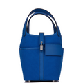 Picotin Cargo 18 Bleu France Swift and Toile Canvas Palladium Hardware