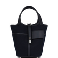 Picotin Cargo 18 Caban Swift and Black Toile Canvas Palladium Hardware