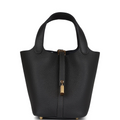 Picotin Lock 18 Dark Bronze Clemence Gold Hardware