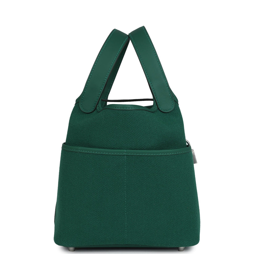 Picotin Cargo 18 Vert Moyen Swift and Toile Canvas Palladium Hardware