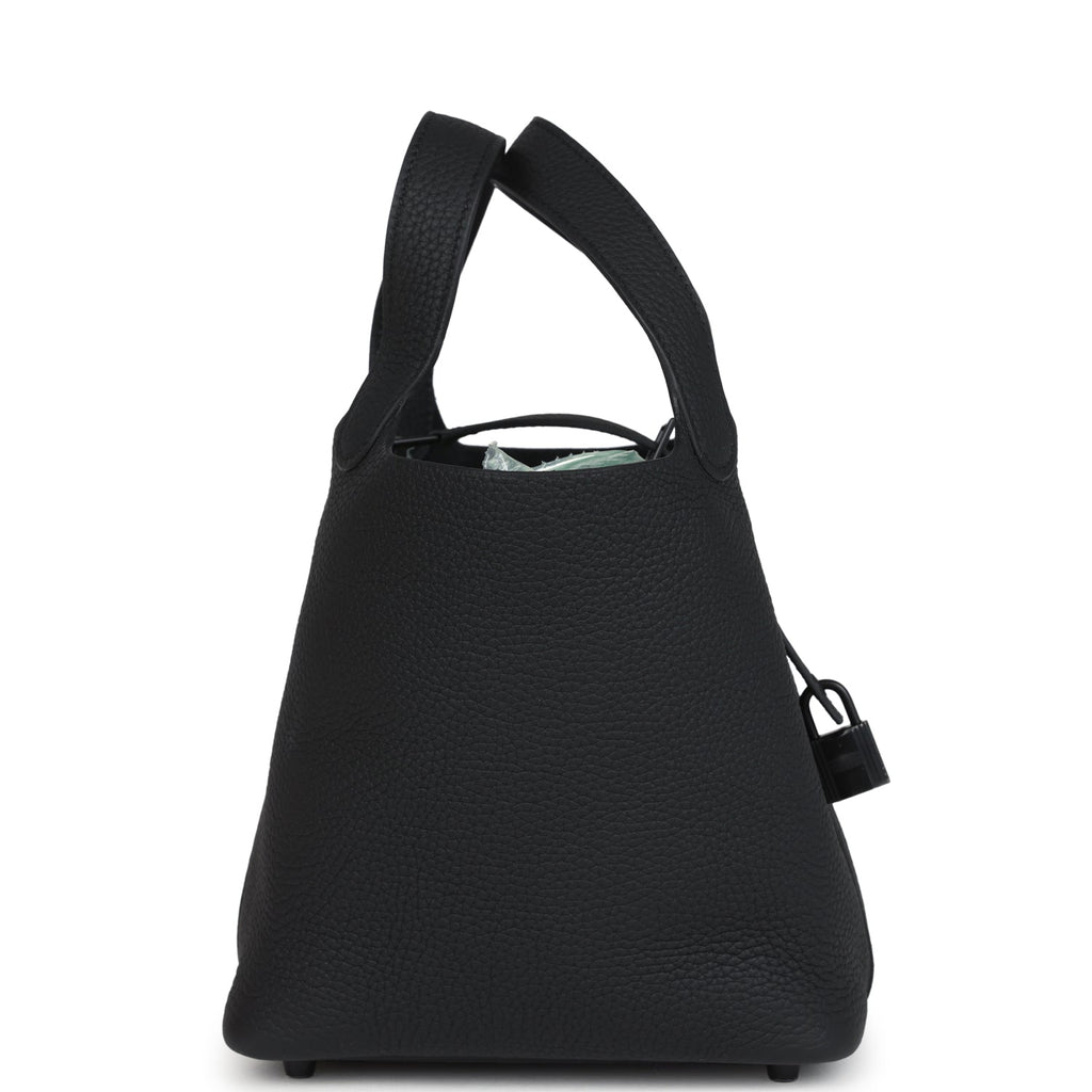 Picotin Lock 18 Monochrome Black Clemence Black Hardware