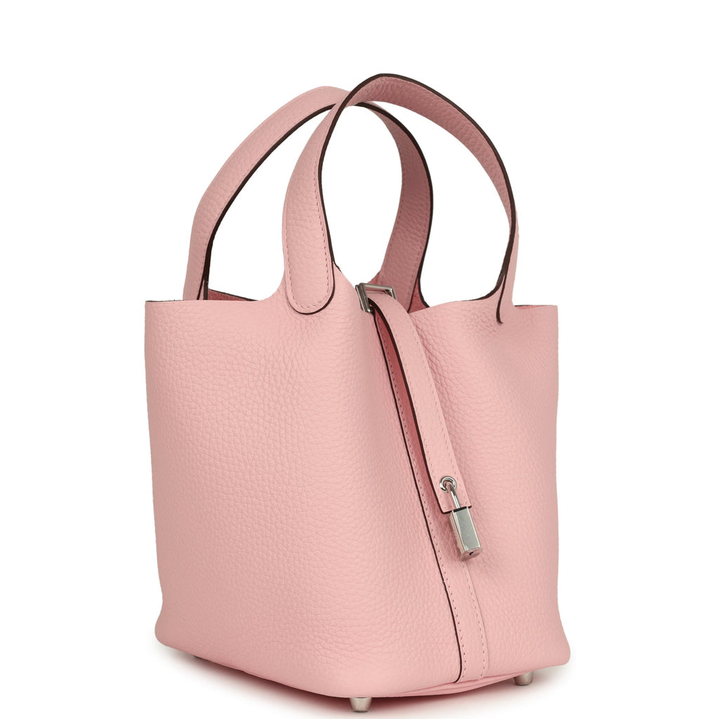 Picotin Lock 18 Rose Sakura Clemence Palladium Hardware