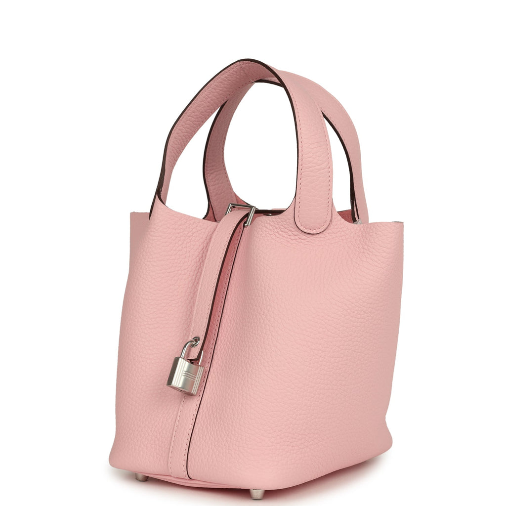 Picotin Lock 18 Rose Sakura Clemence Palladium Hardware