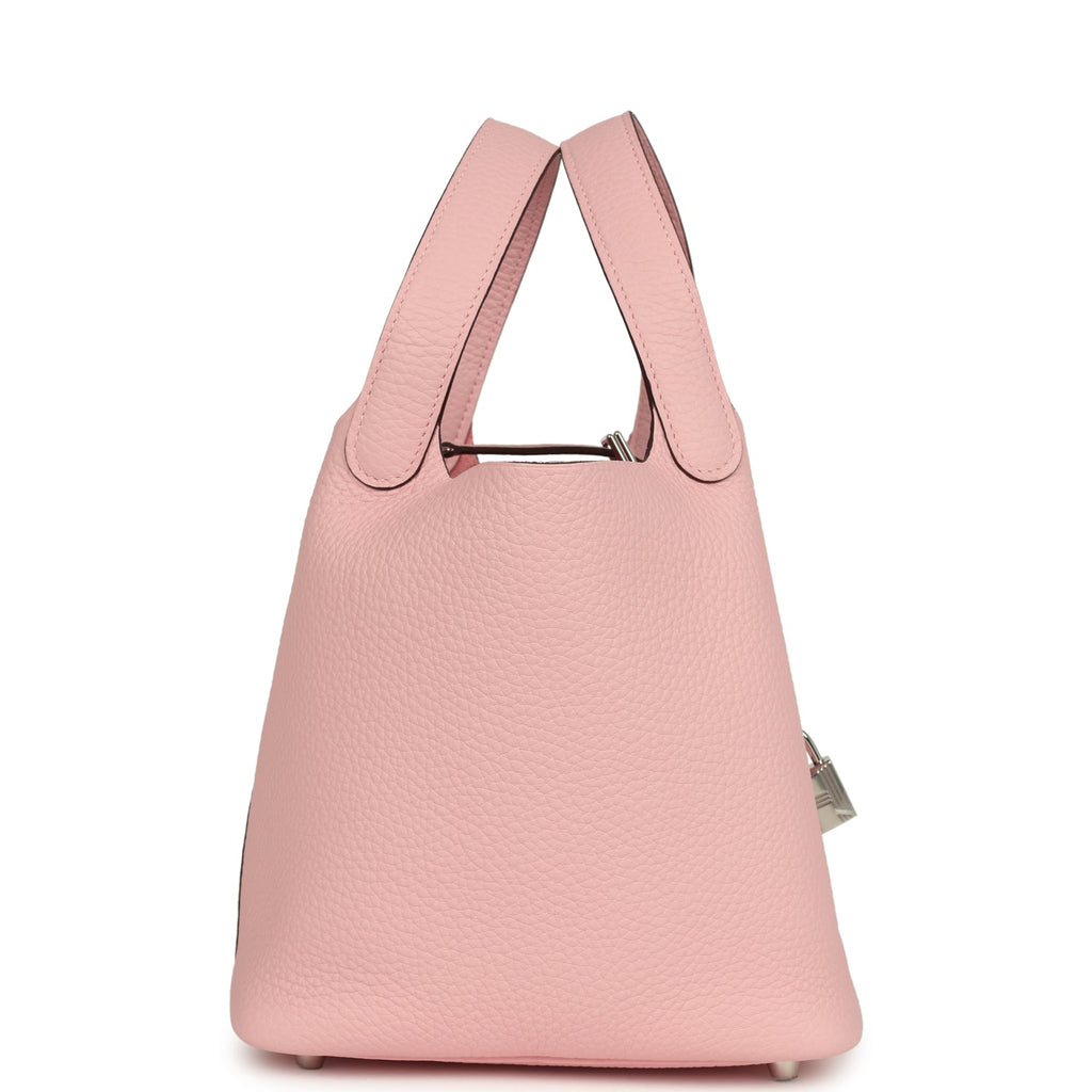 Picotin Lock 18 Rose Sakura Clemence Palladium Hardware