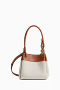 Small Parachute Shoulder Bag Hemp and Leather