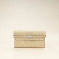 Hermes Parchemin Ostrich Kelly Wallet
