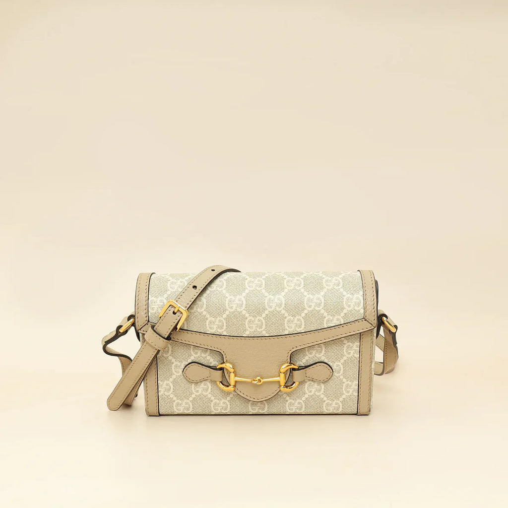Gucci Bicolor GG Supreme Horsebit 1955 Mini