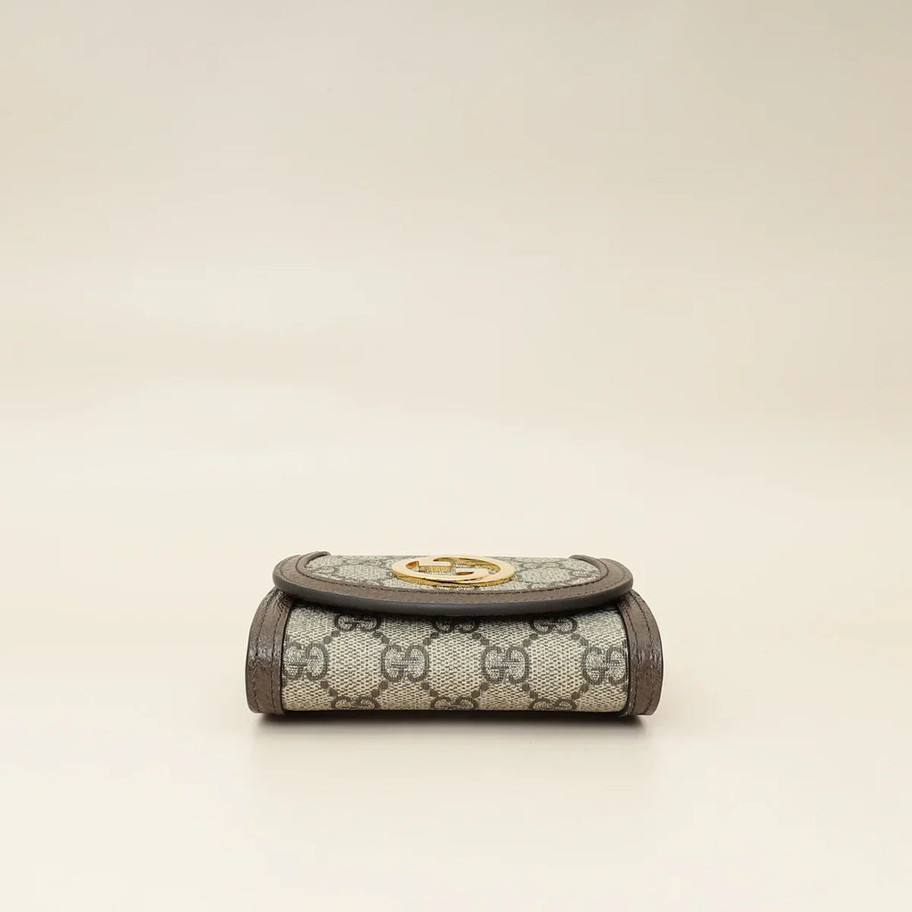 Gucci Ebony GG Guccissima Blondie Medium Chain Wallet