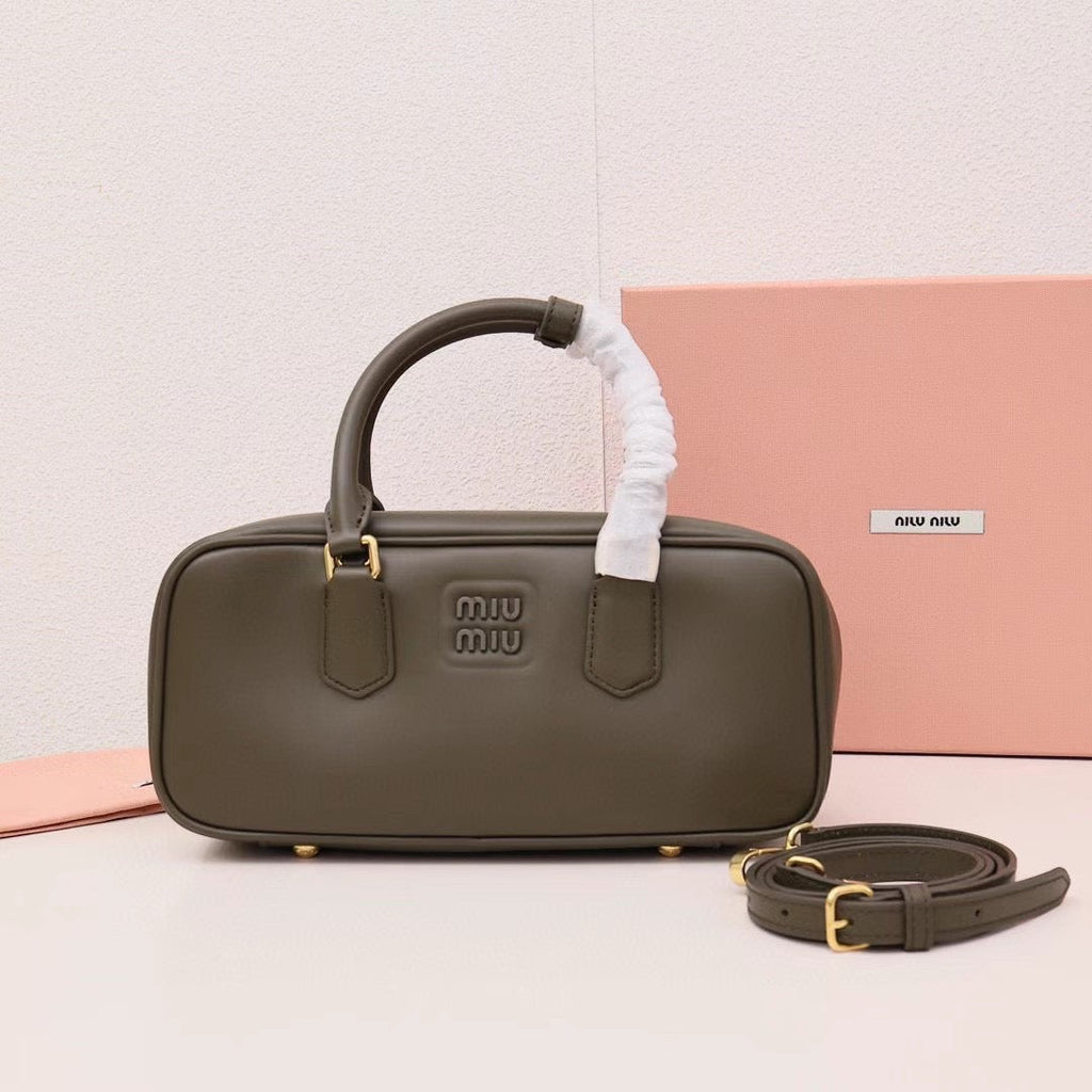 Structured Tan Leather Handbag