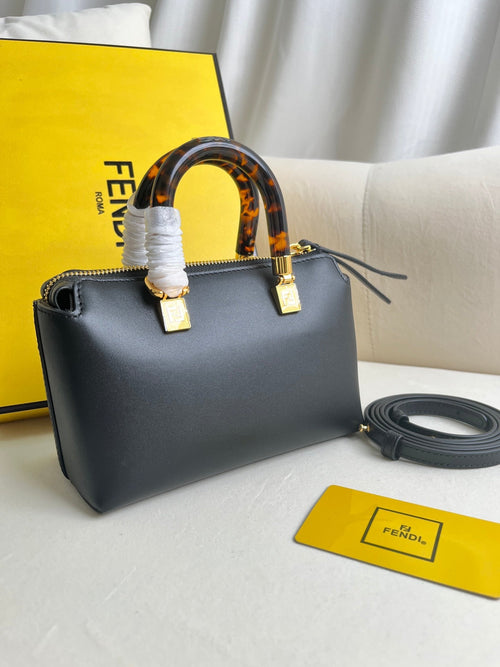 Black Curved Handle Bag