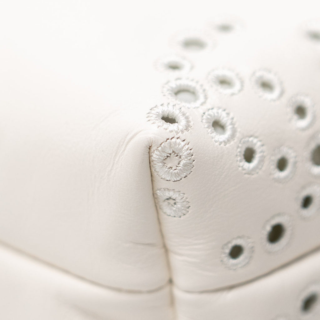 22 Mini White Shiny Calf Leather Handbag