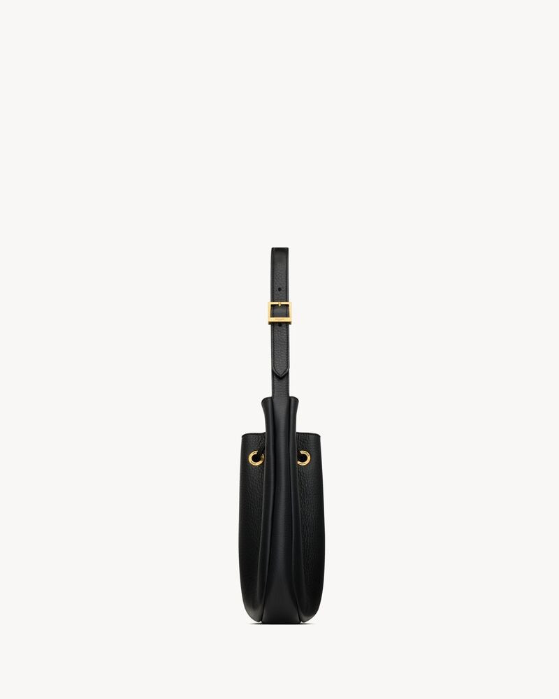 Saint Laurent Paris VII Small Hobo In Grained Leather