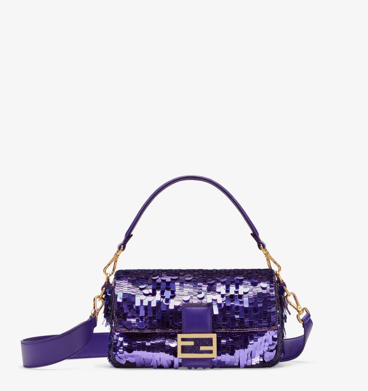 BAGUETTE handbag with sequins