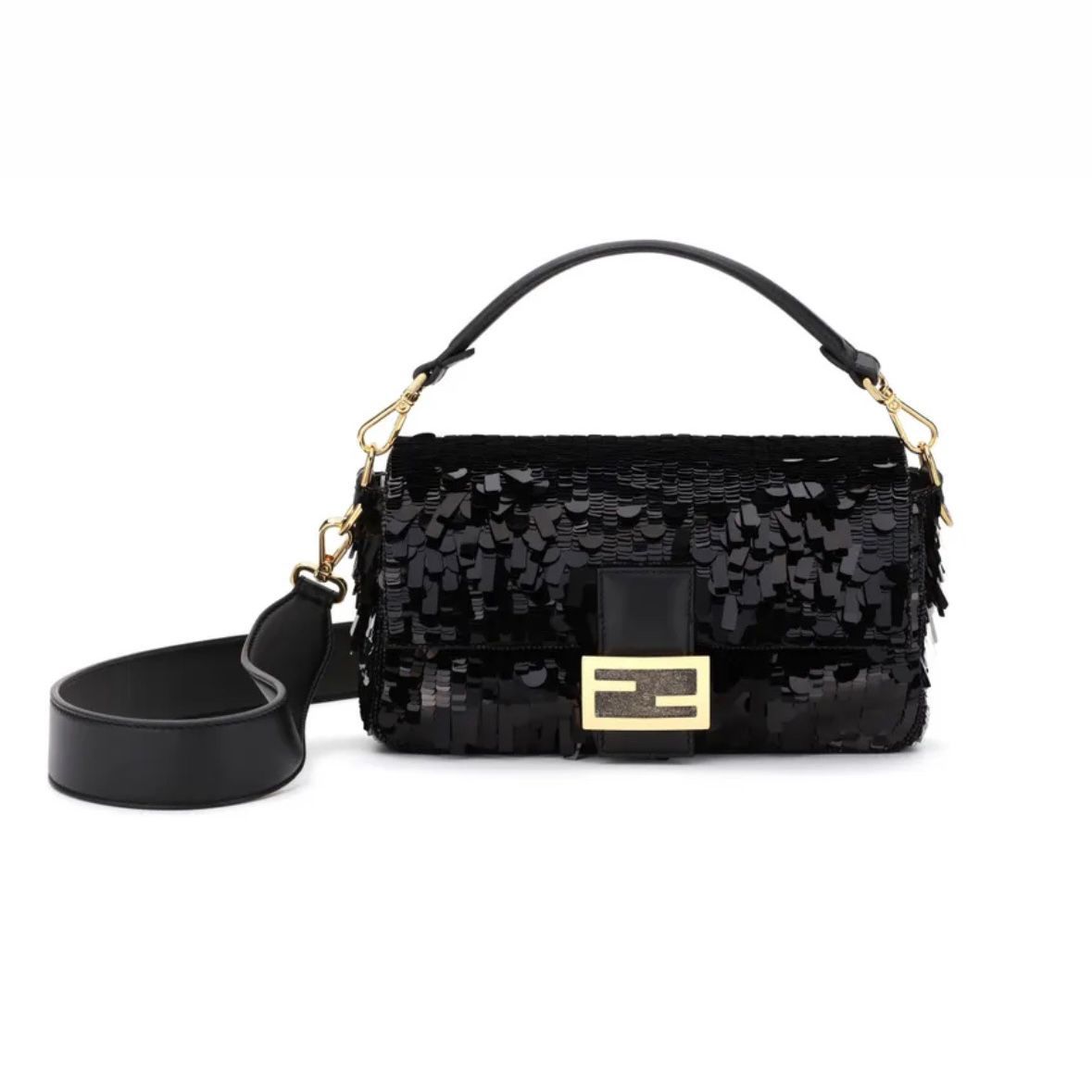 BAGUETTE handbag with sequins