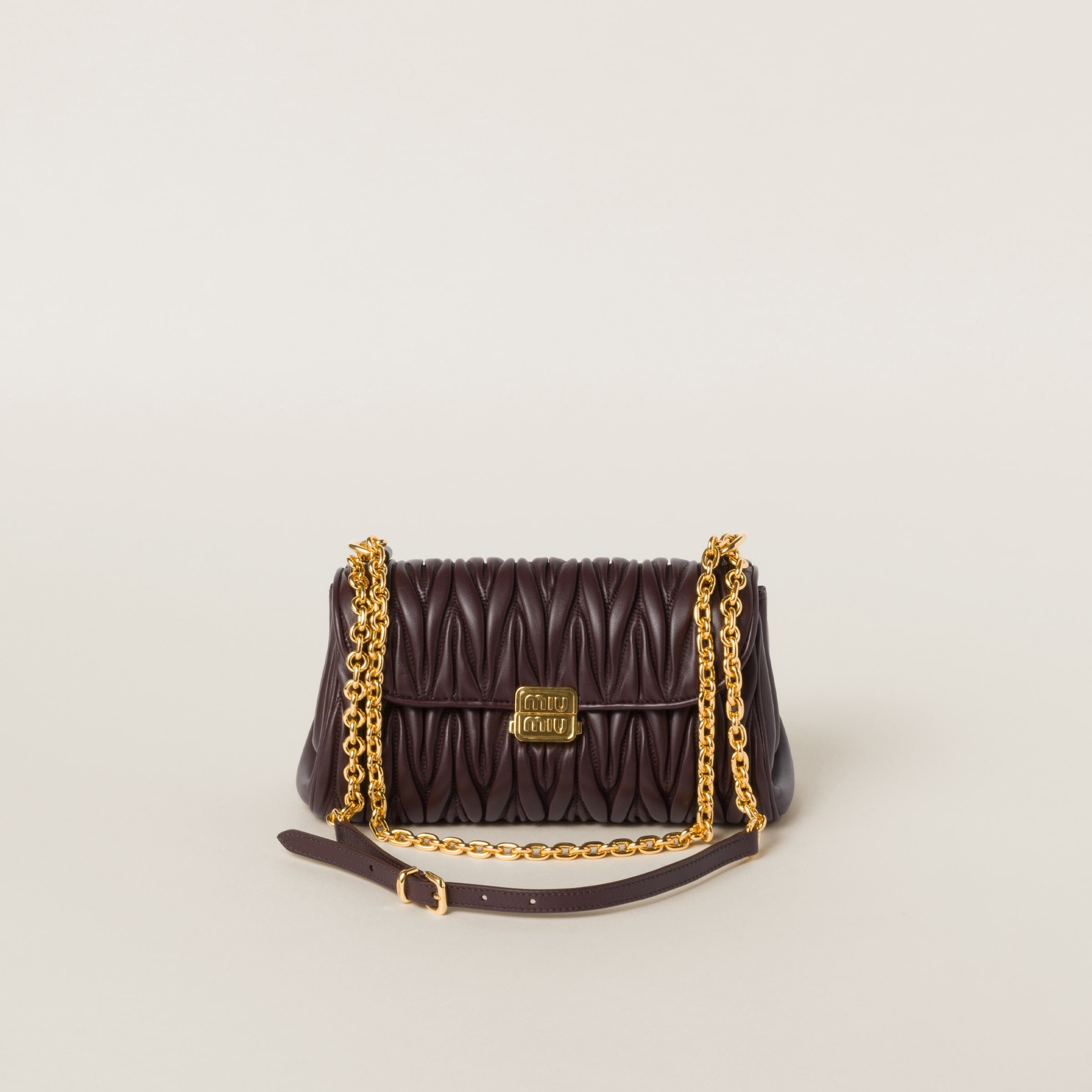 Miu Miu Matelassé Nappa Leather Shoulder Bag