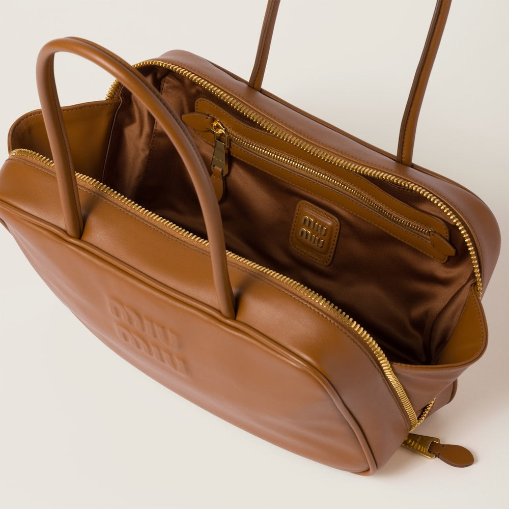 Miu Miu Beau Leather Top-Handle Bag