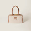 Miu Miu Beau Canvas And Leather Bag