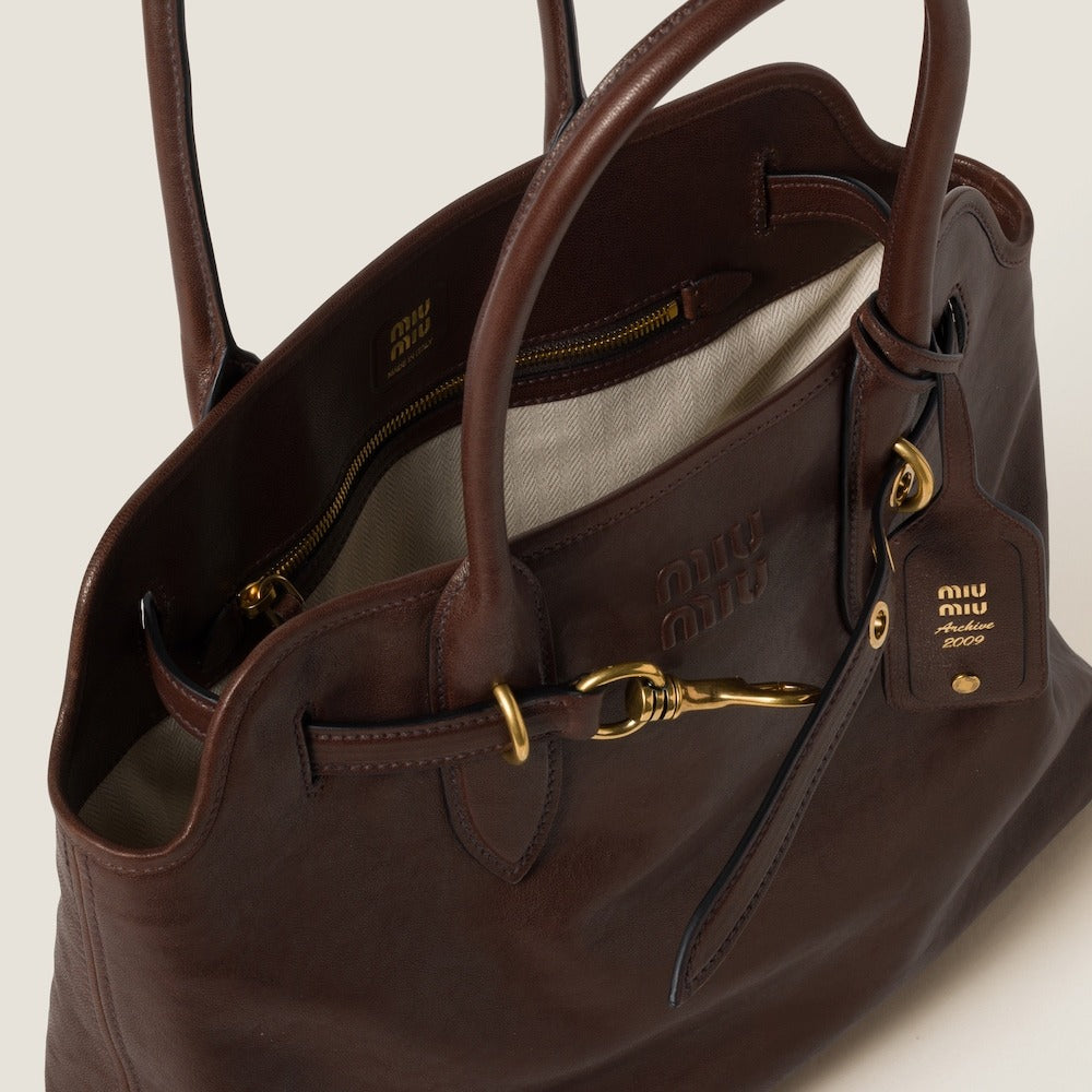 Miu Miu Aventure Nappa Leather Bag
