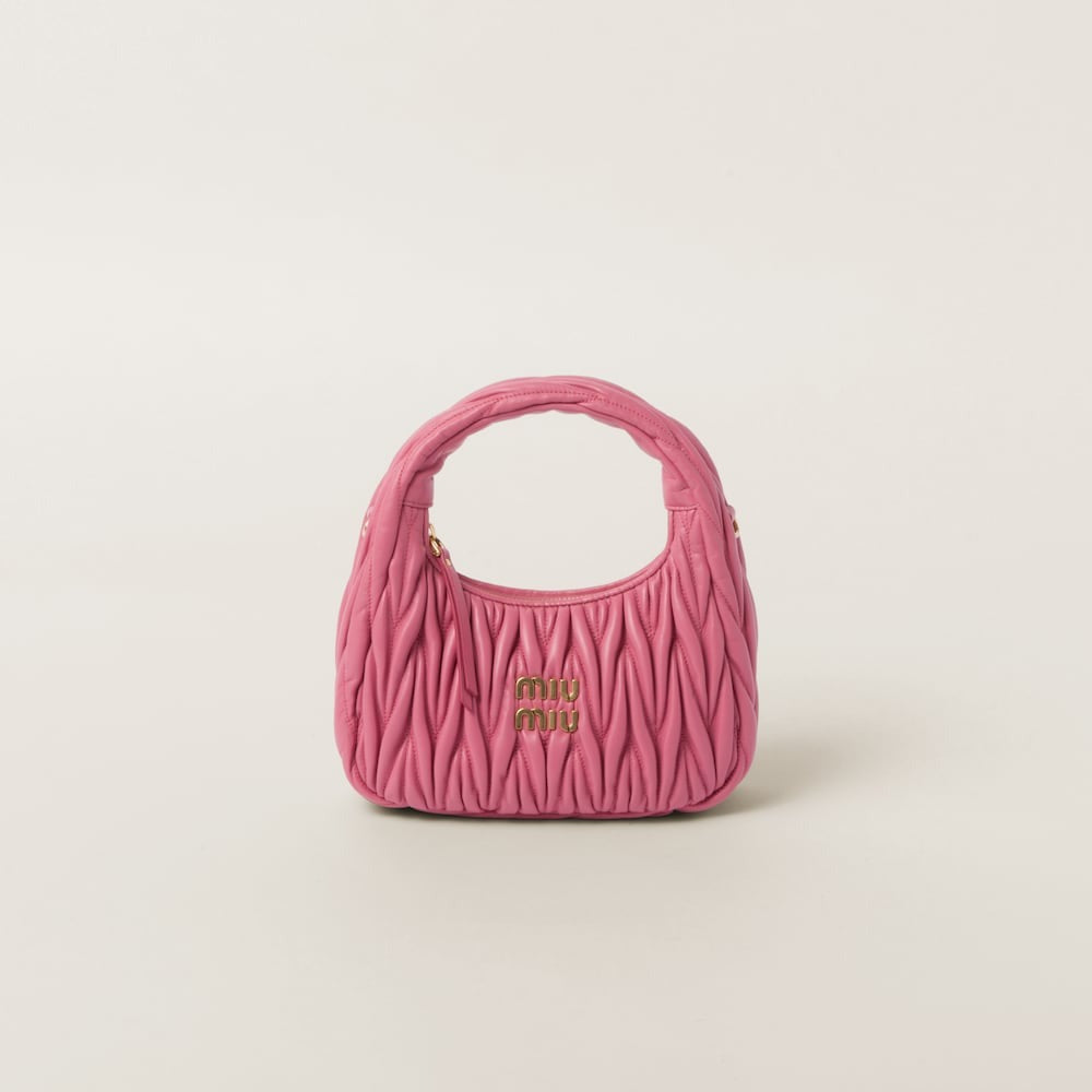 Miu Miu Wander Matelassé Nappa Leather Hobo Bag