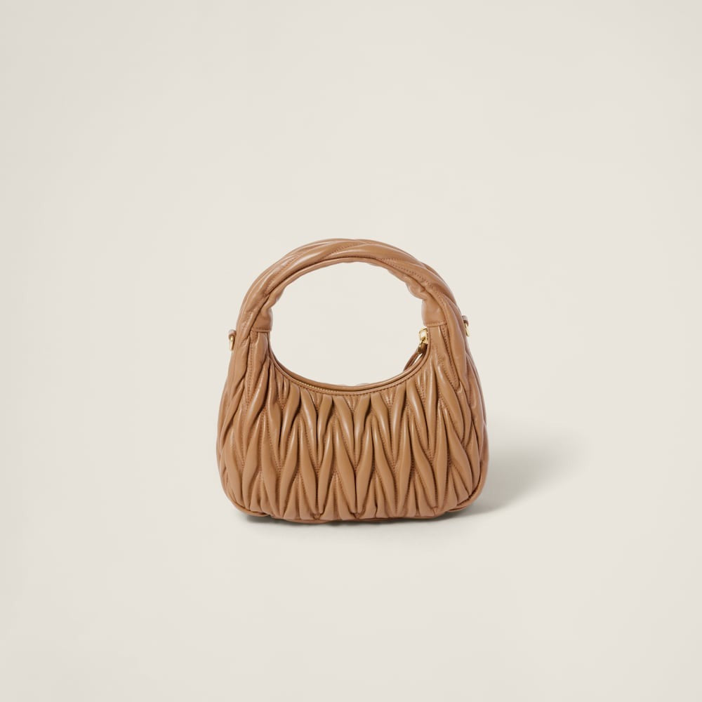 Miu Miu Wander Matelassé Nappa Leather Hobo Bag