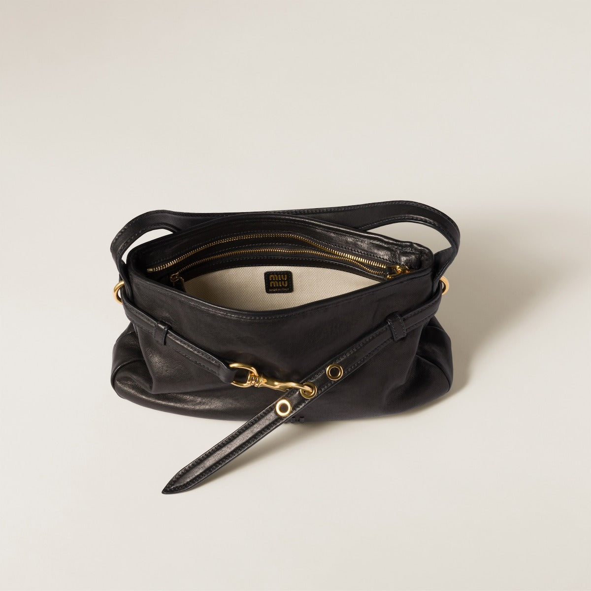 Miu Miu Aventure nappa leather bag