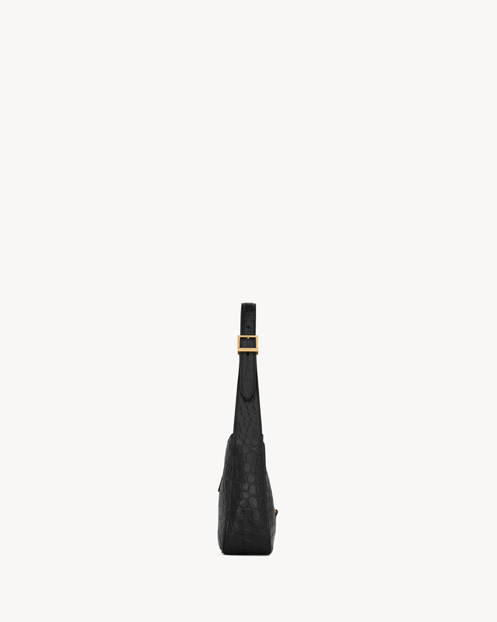 Saint Laurent LE 5 À 7 In Crocodile-Embossed Shiny Leather