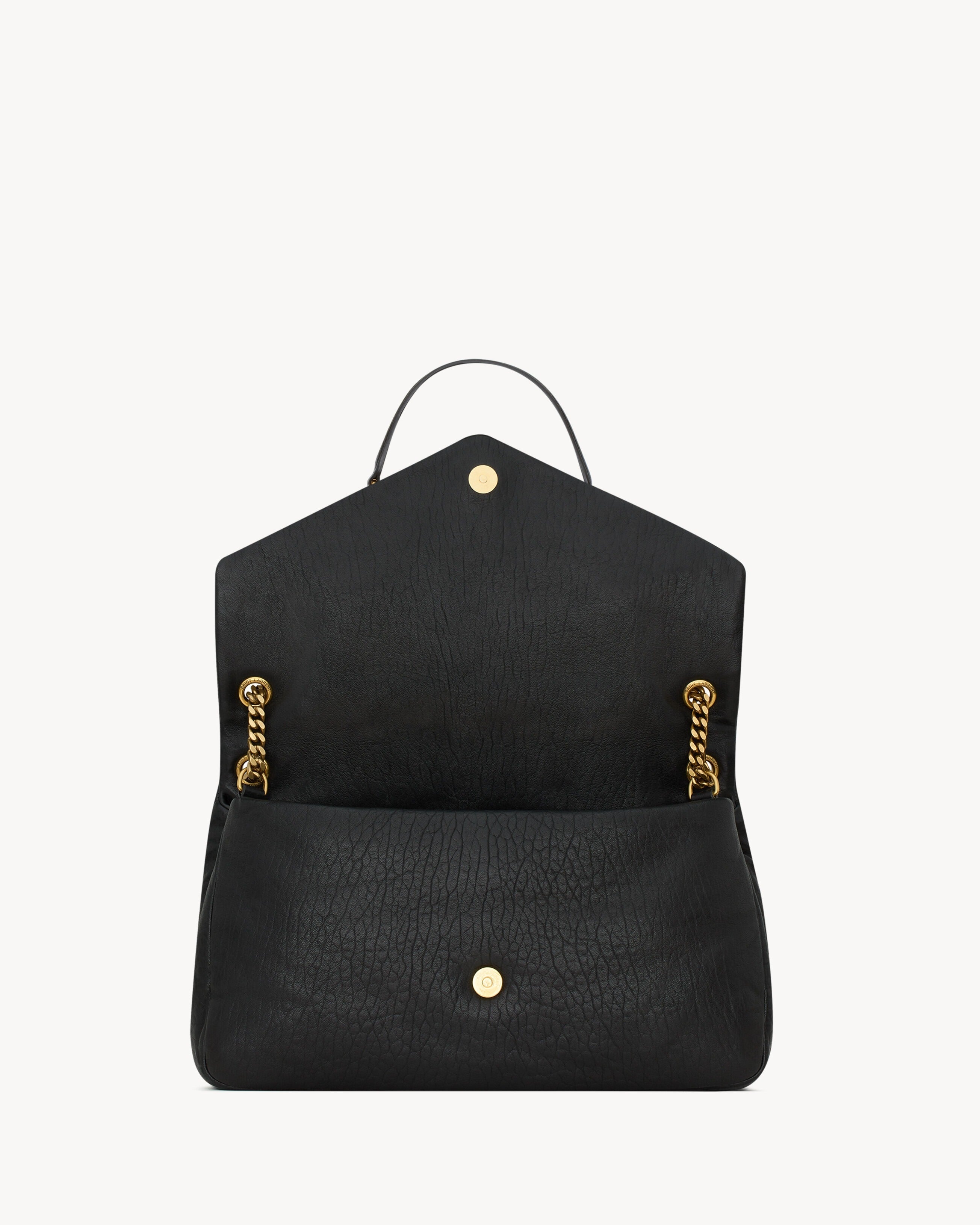 Saint Laurent Calypso Large In Grained Lambskin