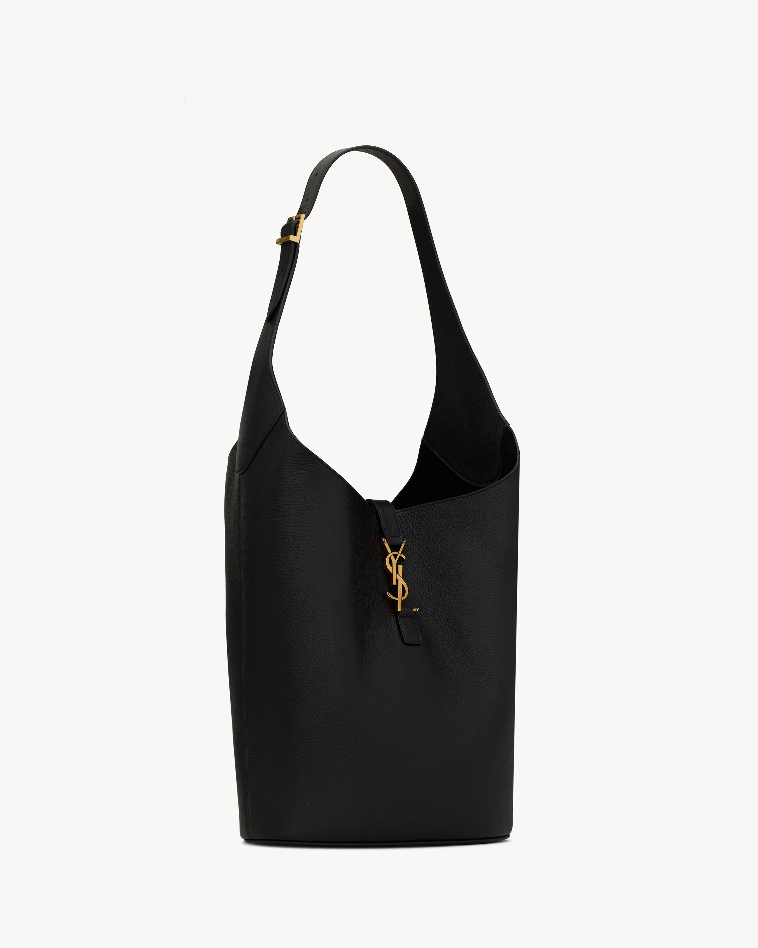 Saint Laurent LE 5 À 7 Hobo In Grained Leather