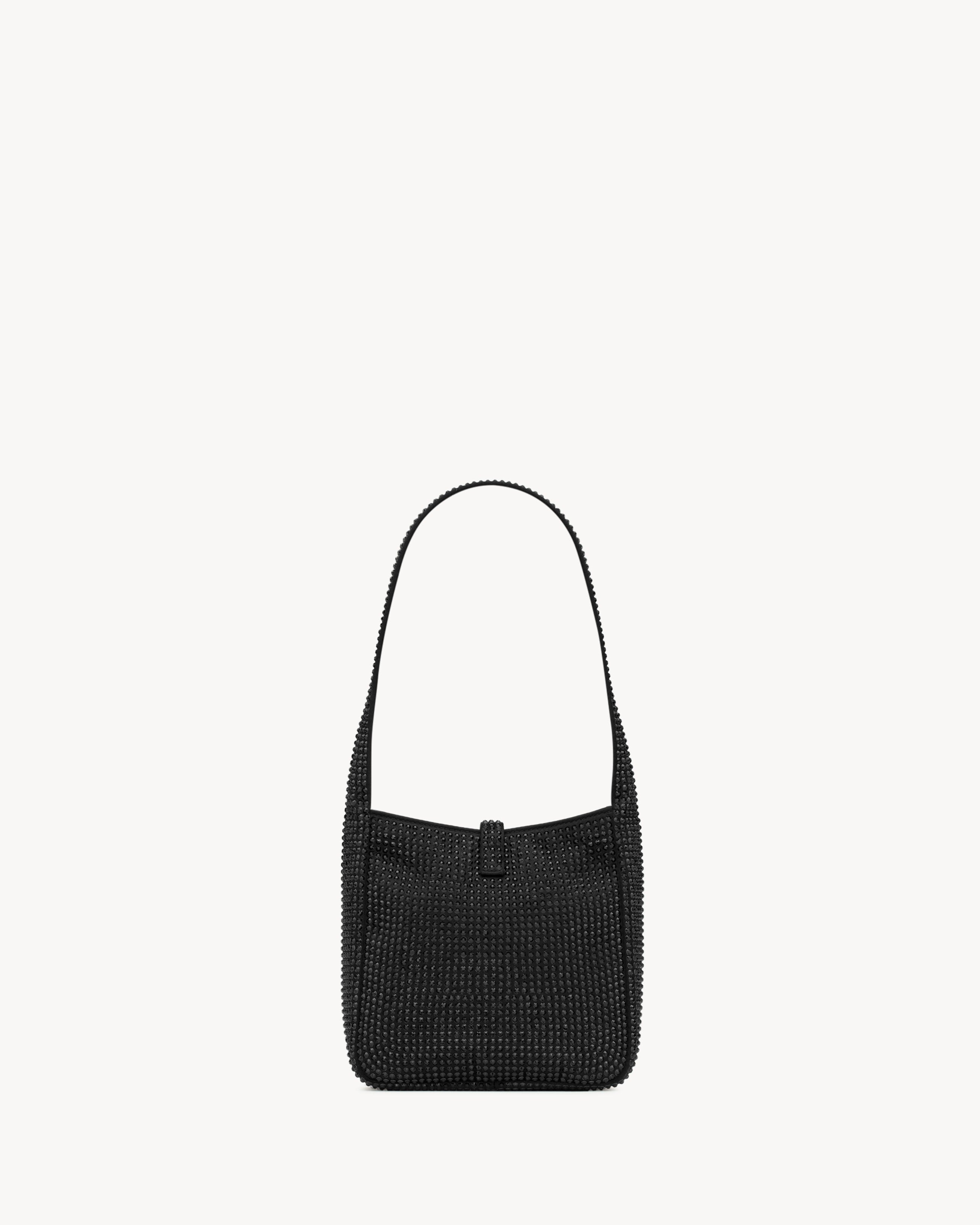 Saint Laurent LE 5 À 7 Supple Baby In Silk Satin And Crystals