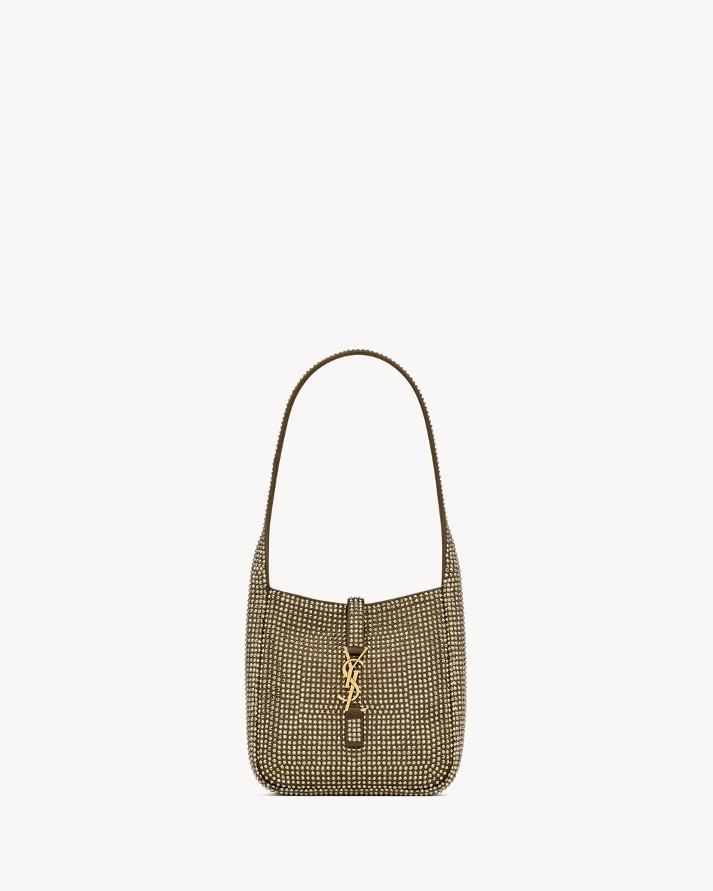 Saint Laurent LE 5 À 7 Supple Baby In Silk Satin And Crystals