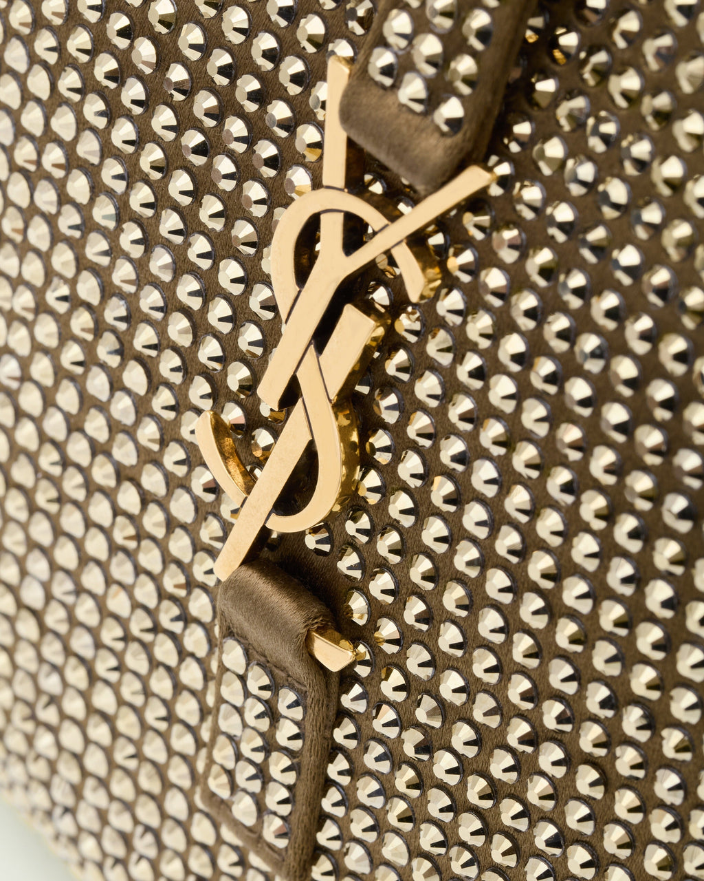 Saint Laurent LE 5 À 7 Supple Baby In Silk Satin And Crystals
