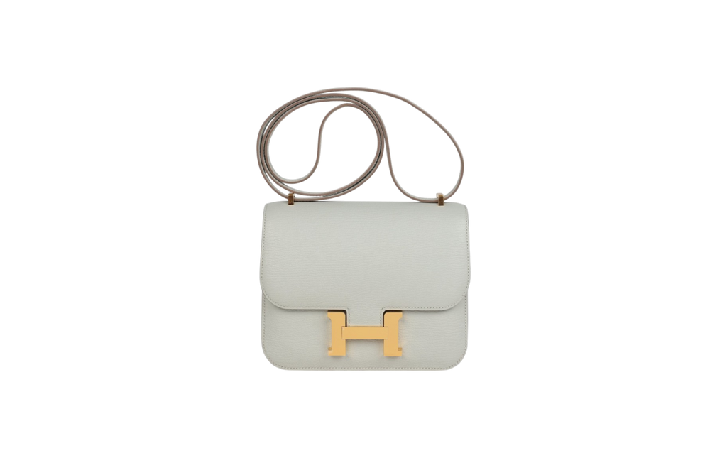 Constance 18 Gris Perle Chevre Mysore Gold Hardware
